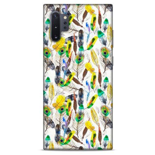 Samsung Galaxy Note 10 Plus Kılıf Desenli Özel Seri Tüyler (5) Koruma Kabı