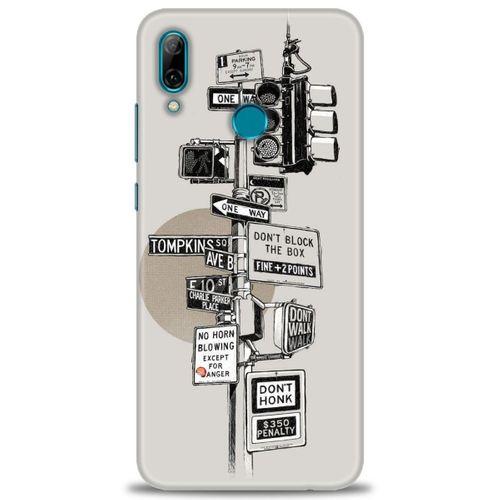 Huawei P Smart 2019 Kılıf HD Baskılı Kılıf - Tabelalar + Tam Ekran Koruyucu