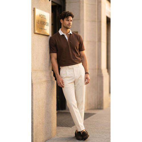 Arthur Regular Fit Nova Pike Kumaş Polo Yaka T-Shirt - Kahve