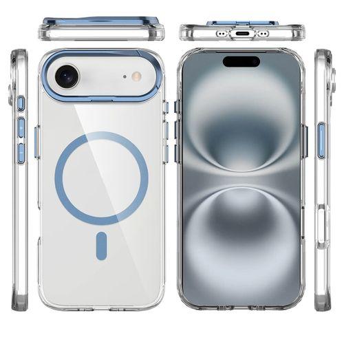 Apple iPhone 17 Air Kılıf M-safe Şarj Özellikli Airbagli Kamera Standlı Zore Azor Kapak