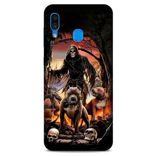 Samsung Galaxy A30 Uyumlu Kılıf Motorsiklet (28) Arka Kapak İskelet