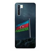 Oppo A91 Uyumlu Kılıf Azarbaijan (27) Tasarımlı Kılıf Mavi Beyaz