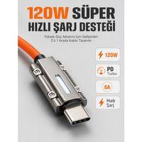 Led Göstergeli 120w Pd Turbo Destekli Premium 3ü 1 Arada Şarj Kablosu
