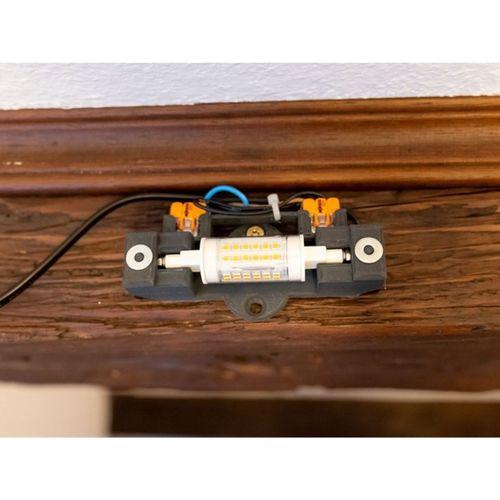 R7s Lamba Tutucu Kelepçe 3D Baskı (Bu ürün Sadece Plastik parçadır - Almadan Önce Soru Sorabilirsiniz)