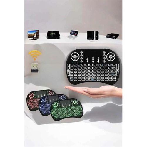 Tv Uyumlu Mini Klavye Q Klavye Işıklı Tüm Cihazlara Uyumlu