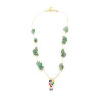 Kırıktaşlı Balık Kolye - Su Yeşili