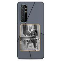 Xiaomi Mi Note 10 Lite Kılıf Atatürk (31) TPU Kılıf Koyu Gri