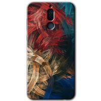 Huawei Mate 10 Lite Kılıf HD Desen Baskılı Arka Kapak + Temperli Cam - Karma Boyalar