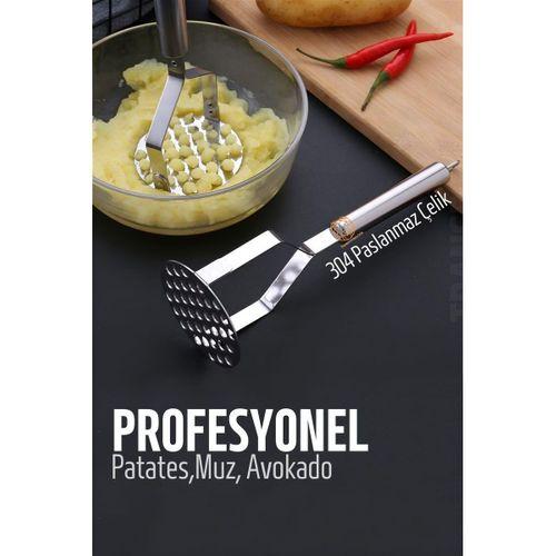 Zhlhome Patates Ezici 304 Paslanmaz Çelik Havuç Muz Avokado Ezici