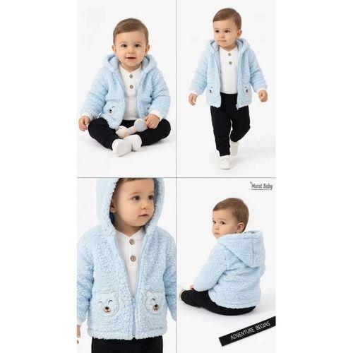 6/24 Ay Kuzu Ceketli 3 Parça Bebek Takımı