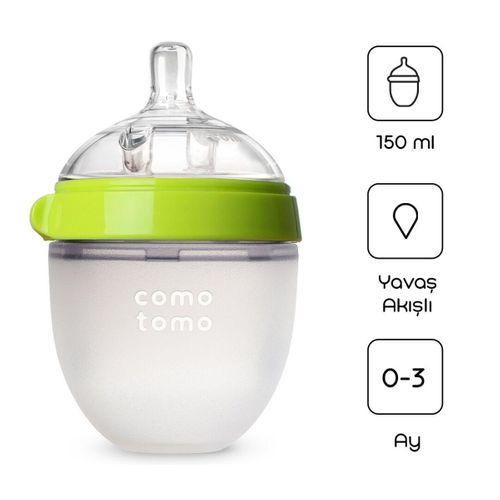 Comotomo Comotomo Antikolik Silikon Biberon 150 ml 0-3 Ay Yeşil