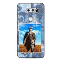 LG K50S Kılıf Atatürk (19) Kılıfları Mavi Mermer