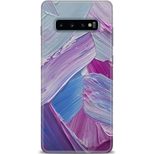 Samsung Galaxy S10 Plus Kılıf HD Baskılı Kılıf - Purple + Tam Ekran Koruyucu