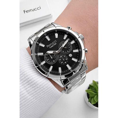Ferrucci İç Fonksiyonları Aktif 30 Mt Suya Dayanıklı Çelik Kordonlu Erkek Kol Saati NSDKH4482.1