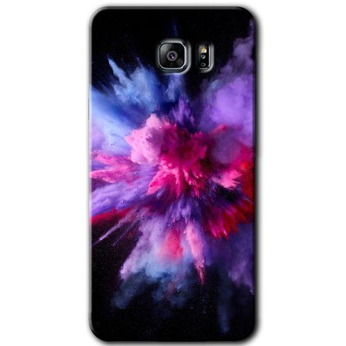 Samsung Galaxy Note 5 HD Baskılı Kılıf + 9D Tam Ekran Koruyucu - Color Splash Purple