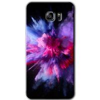 Samsung Galaxy Note 5 HD Baskılı Kılıf + 9D Tam Ekran Koruyucu - Color Splash Purple