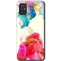 Potkal Hediye Fabrikası Samsung Galaxy A51 HD Baskılı Kılıf + 9D Tam Ekran Koruyucu - Gökkuşağı Color