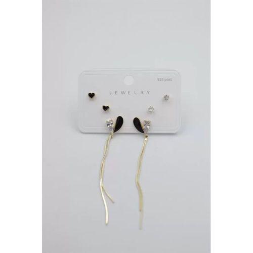 Çoklu Set Küpe - Altın