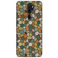 Oppo A9 2020 Kılıf Pastel Renkler (37) Silicone Cover Beyaz Açık Yeşil