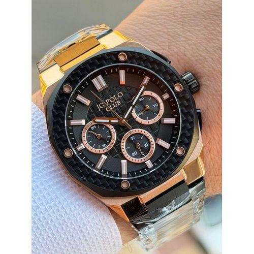 JG.Polo Club Çelik Kordon 2 Yıl Garantili 5 Atm Suya Dayanıklı Erkek Kol Saati+Bileklik 04414.5