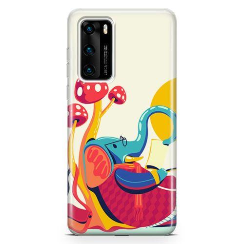 Huawei P40 Kılıf Entel Fil Arka Kapak Koruma Desenli Full Koruyucu