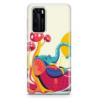 Huawei P40 Kılıf Entel Fil Arka Kapak Koruma Desenli Full Koruyucu