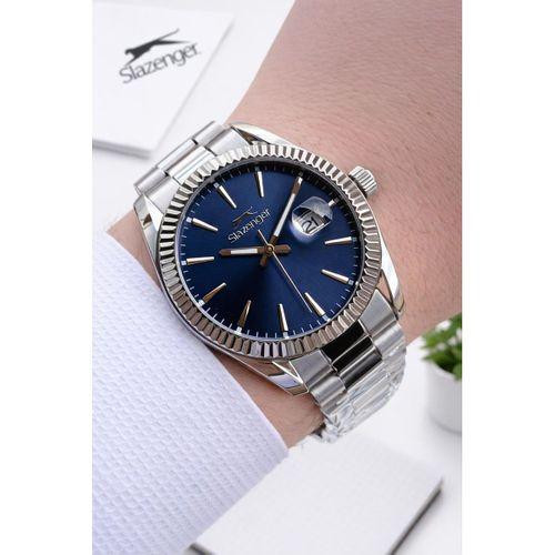 Slazenger İtalyan Tasarım Bileklik Hediyeli 2 Yıl Garantili 10 Atm Çelik Erkek Kol Saat ESL2583E390