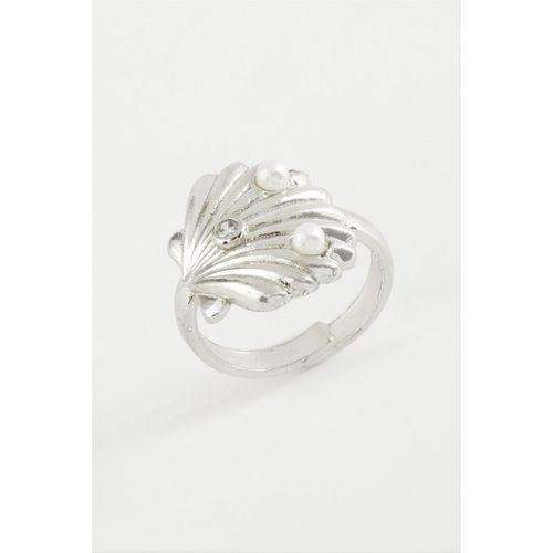 İstiridye İnci Metal Yüzük