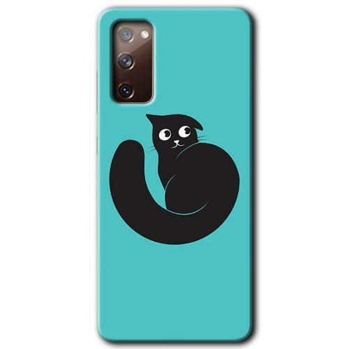 Potkal Hediye Fabrikası Samsung Galaxy S20 FE Kılıf HD Desen Baskılı Arka Kapak - Cat Vector