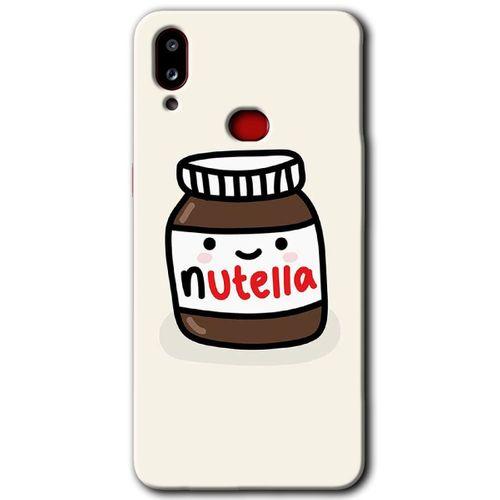 MRCİLETİSİM MRCİLETİSİM Samsung Galaxy A10s Kılıf HD Desen Baskılı Arka Kapak + Temperli Cam - Nutella Aşkım
