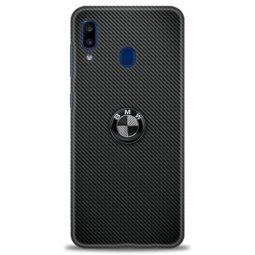 Samsung Galaxy A20 Kılıf HD Baskılı Kılıf - Bmw Siyah + Tam Ekran Koruyucu
