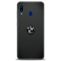 Samsung Galaxy A20 Kılıf HD Baskılı Kılıf - Bmw Siyah + Tam Ekran Koruyucu