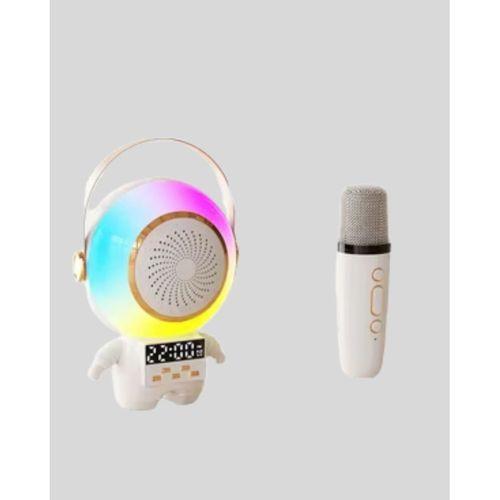 Astronot Tasarımlı Bluetooth Speaker Ve Kablosuz Mikrofon Karaoke Seti