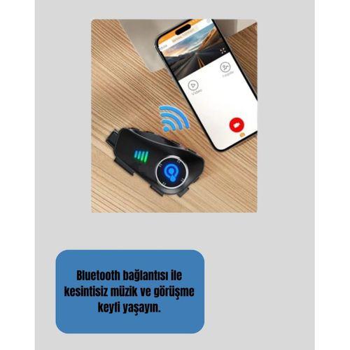 Q28 Motosiklet Kask Bluetooth Kulaklık  Full Hd 1080p Kamera