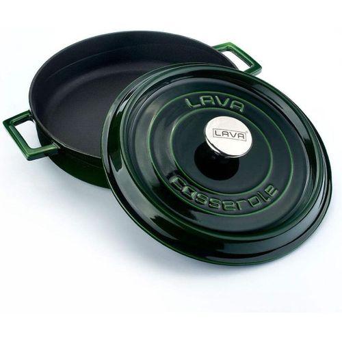 Lava Trendy Demir Döküm Pilav Basık Yayvan Tencere 28 Cm Yeşil