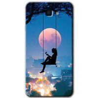 MRCİLETİSİM Samsung Galaxy J7 Prime 2 Kılıf HD Desen Baskılı Arka Kapak + Temperli Cam - Yalnız Kadın