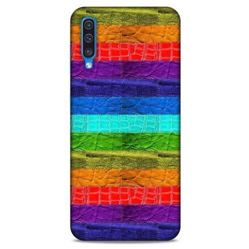 Samsung Galaxy A50 Kılıf Patchwork (38) Neo Hybrid Kılıf Yeşil Kırmızı Mor