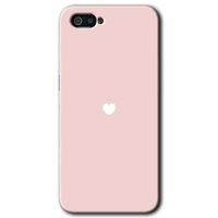 Realme C2 Kılıf HD Desen Baskılı Arka Kapak + Temperli Cam - Sade Kalp