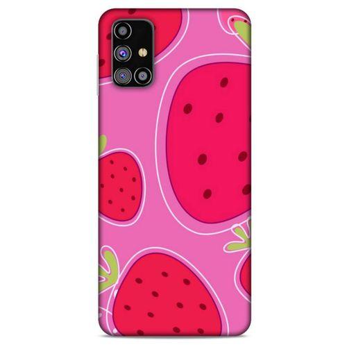 Samsung Galaxy M31s Uyumlu Kılıf Pembe Delisi (29) Arka Koruma Kılıfı Çilek