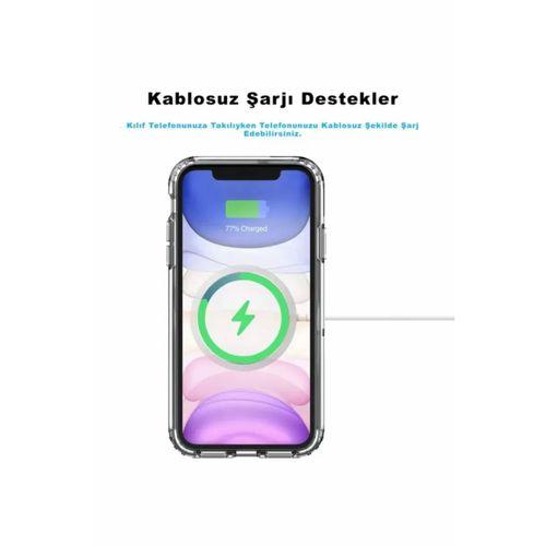 Iphone 12 Pro Kılıf Kamera Lens Korumalı Magsafe Destekli Şeffaf Darbe Emici Sert Kapak