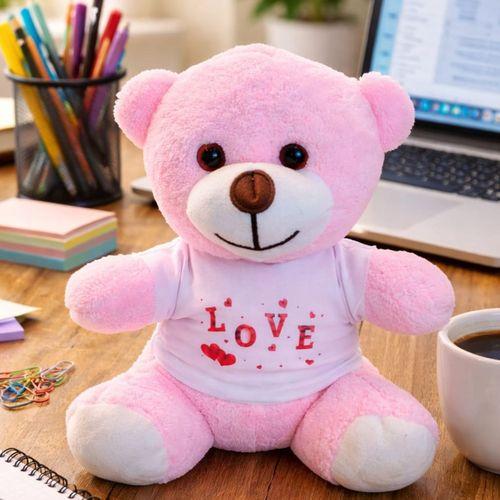 Love Tişörtlü Pembe Ayıcık