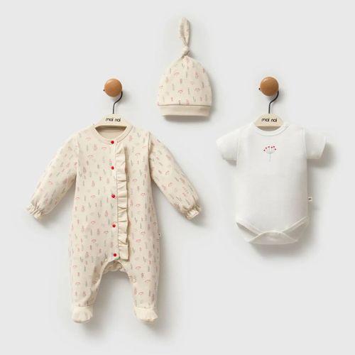 Moi Noi Kokina Tulum Badi Şapka Takım MNB3031 Bej