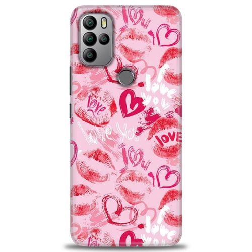 General Mobile GM 21 Pro Kılıf HD Baskılı Kılıf - Pembe Love + Tam Ekran Koruyucu