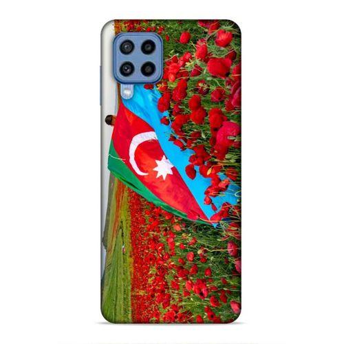Samsung Galaxy M22 Uyumlu Kılıf Azarbaijan (8) Baskılı Kılıf Azərbaycan Lale