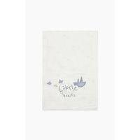 Bistyle Müslin Battaniye Little Boats 70131 86x124cm Ekru