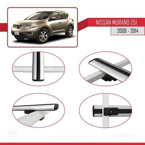Nissan Murano (Z51) 2008-2014 Arası ile uyumlu Basic Model Ara Atkı Tavan Barı GRİ 3 ADET
