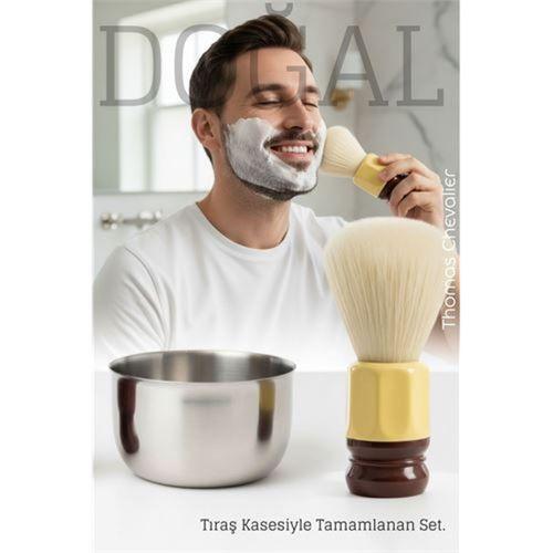 Premium Tıraş Fırçası - %100 Domuz Kılı - Yoğun Köpük, Pürüzsüz Tıraş