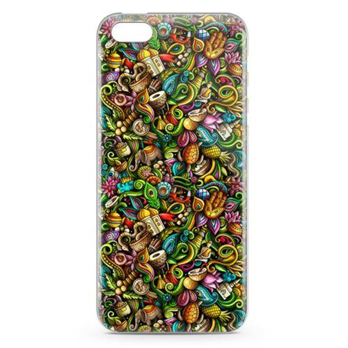 Apple iPhone 5s Kılıf Doodle Hindistan Turu Arka Kapak Koruma Desenli Full Koruyucu