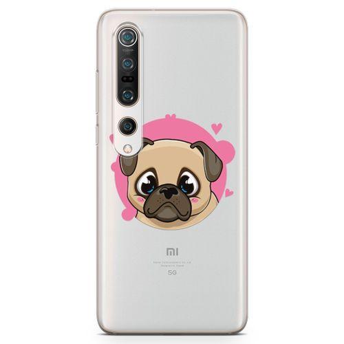 Xiaomi Mi 10 Pro Kılıf Mutsuz Pug Arka Kapak Koruma Desenli Full Koruyucu