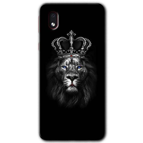 Samsung Galaxy A01 Core Kılıf Baskılı Kapak - King Lion +Tam Ekran Koruyucu